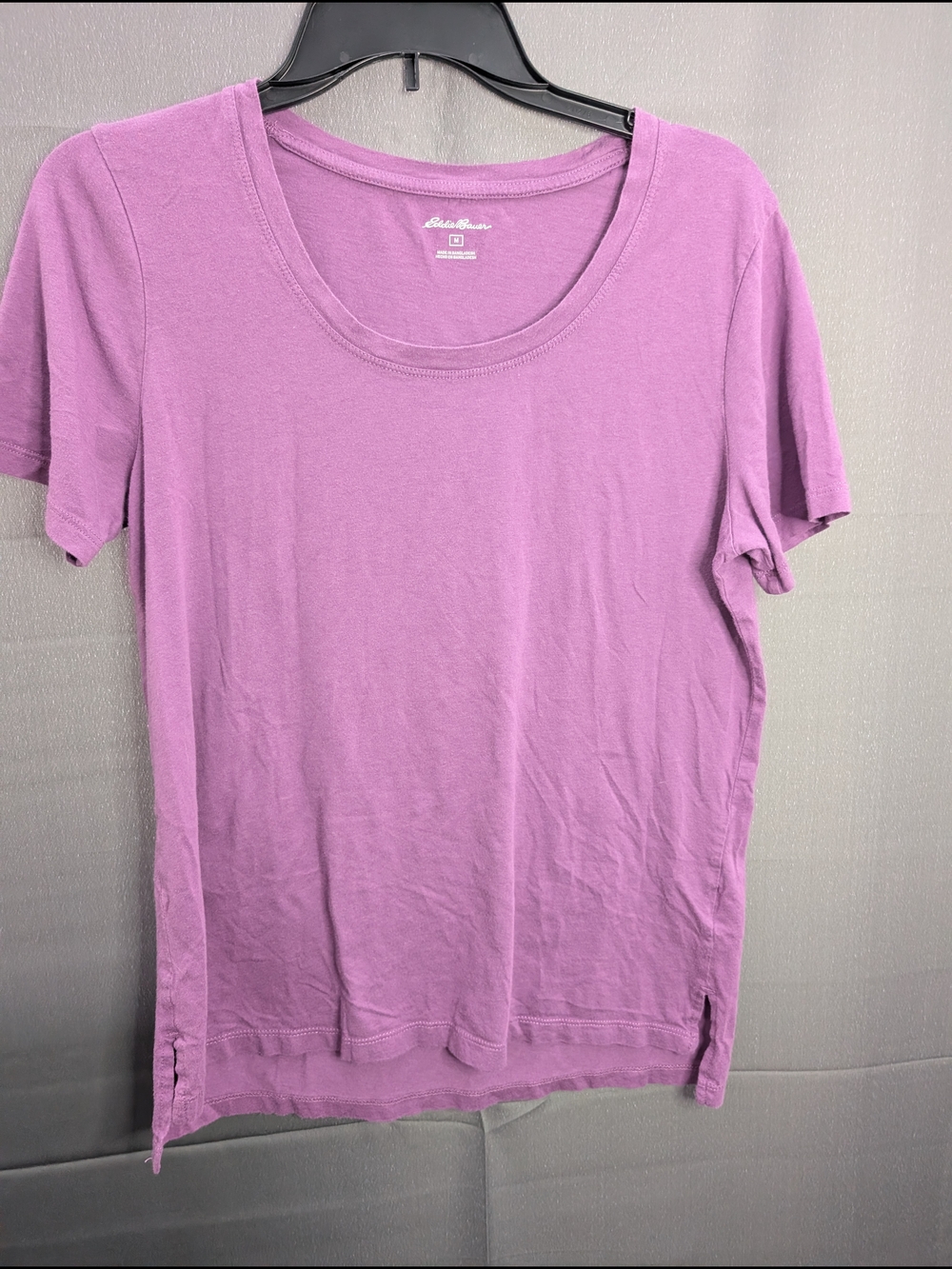 Eddie Bauer Purple Scoop Neck Short Sleeve Tee